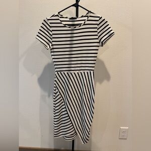 Soprano Black and White Asymmetrical Dress